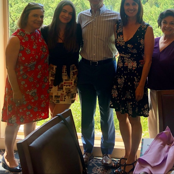 loft | red floral shift dress - Picture 4 of 7